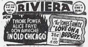 Riviera Theatre - Old Ad (newer photo)